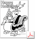 santa heist coloring page