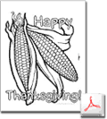 Corn Coloring Page