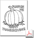 Pumpkin Pie Coloring Page