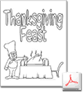 Thanksgiving Feast Coloring Page