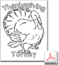 Thanksgiving Turkey Coloring Page