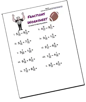 Fractions Worksheets