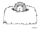 Groundhog Day Coloring Page